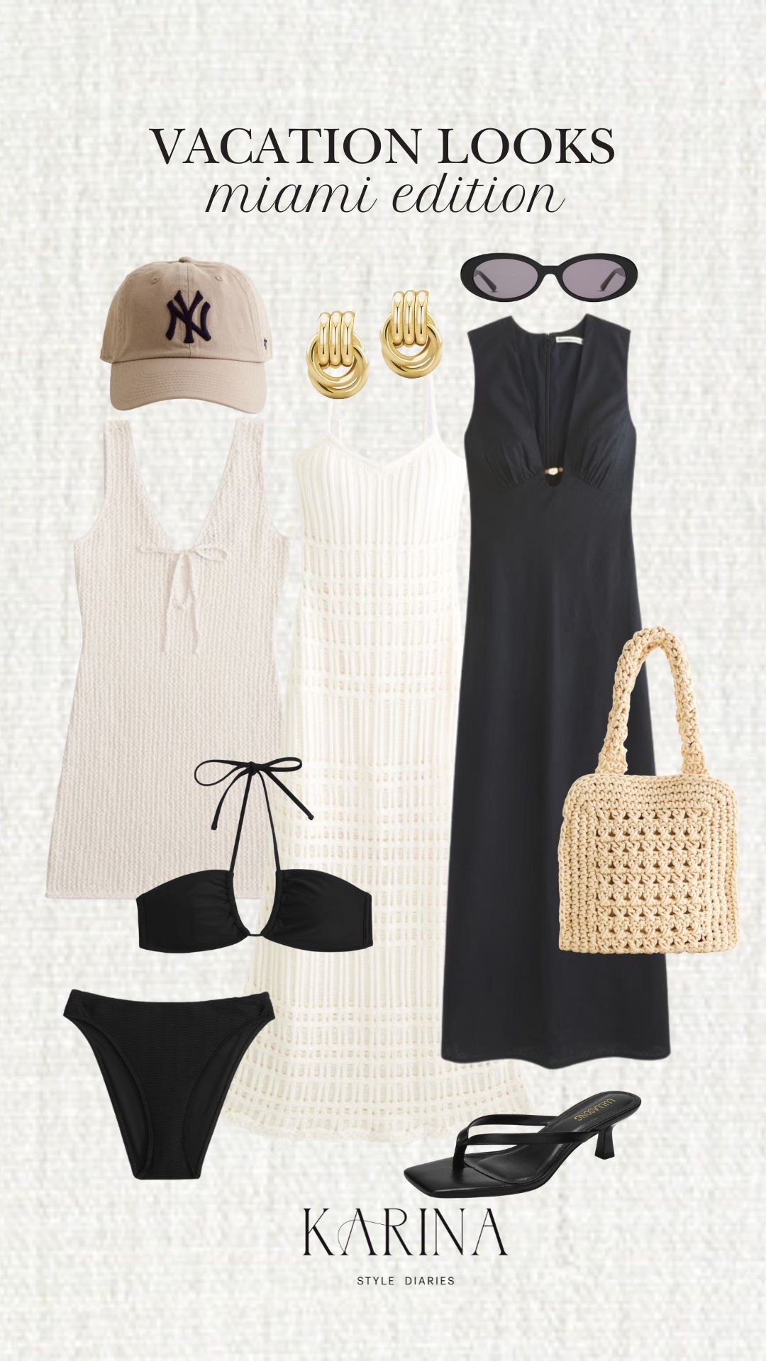 You can never go wrong with a neutral look, even on a vacation 🤍 These picks are versatile enough to wear to any beach or poolside destination, yet they feel particularly appropriate for an upscale Miami girls trip. Bonus: all of these finds have approachable price points! 

#LTKStyleTip #LTKSwim #LTKFindsUnder100