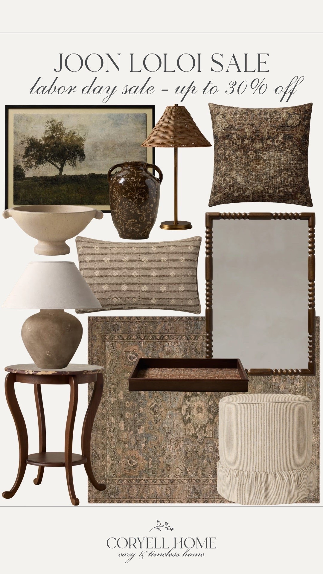 Joon Loloi Labor Day sale favorites! Up to 30% off 🤩 These moody decor and furniture finds are so charming — perfect for a modern home, traditional home, and cozy fall decorated home. This sale goes through the long weekend! 🙌🏻

#LTKSaleAlert #LTKHome