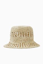 CROCHETED STRAW BUCKET HAT - BEIGE - Straw hats - COS | COS (US)