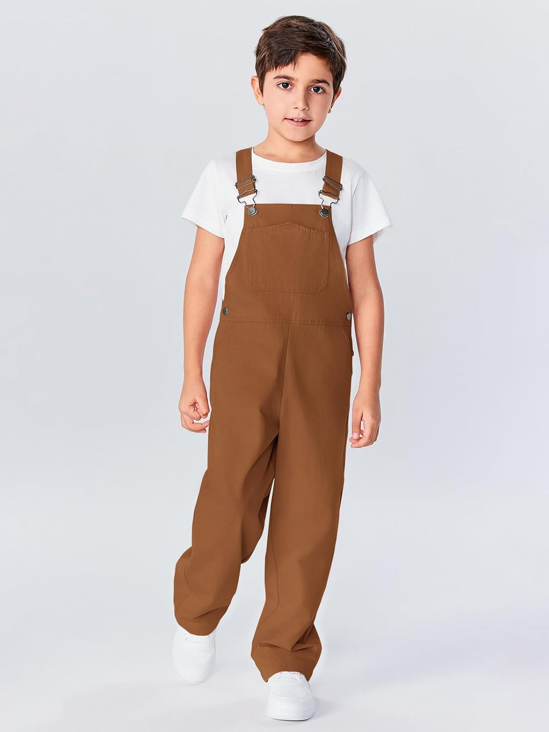 Haloumoning Girls Boys Bib Overalls Adjustable Strap Jumpsuits 5-14 Years | Amazon (US)