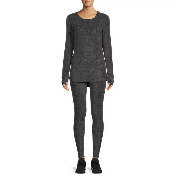 ClimateRight by Cuddl Duds Women's Stretch Fleece Long Underwear Thermal Top and Leggings 2-Piece... | Walmart (US)