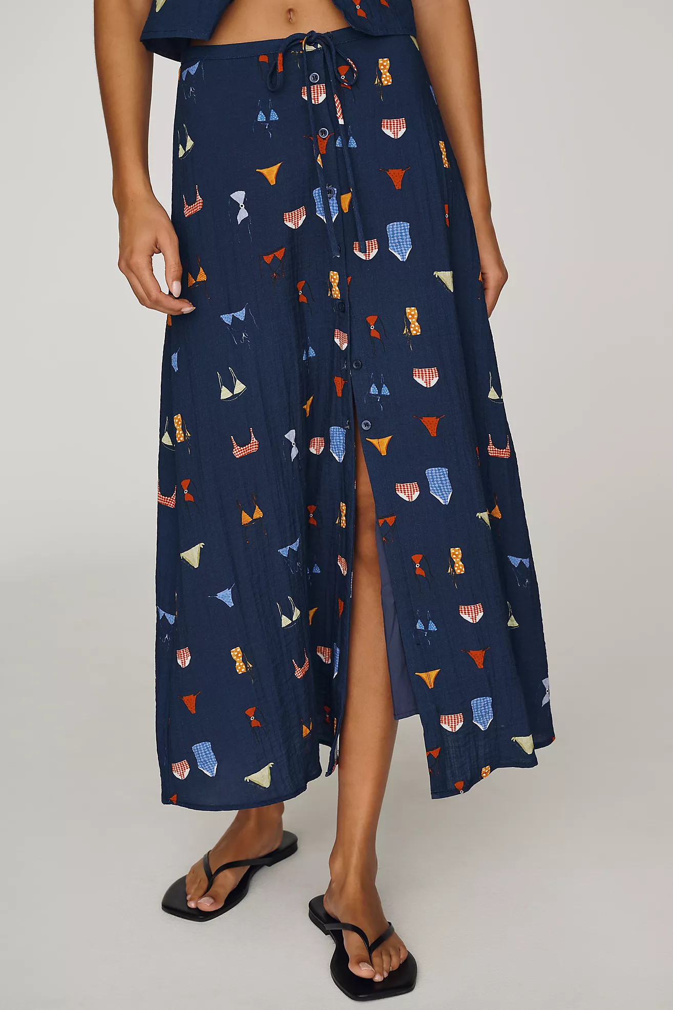 Jacquie The Label Rinni Button-Front Skirt | Anthropologie (US)