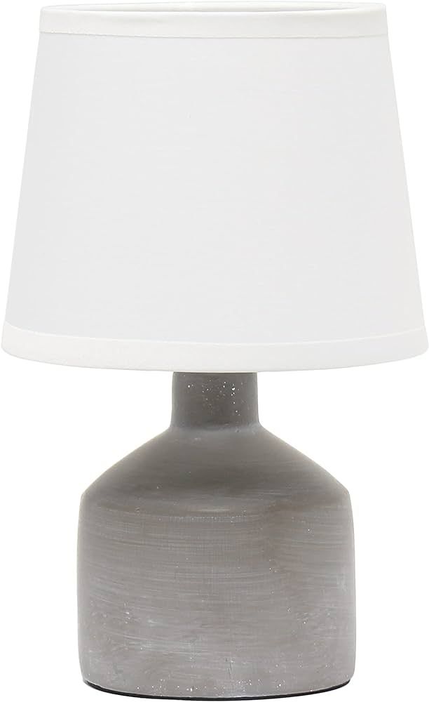 Simple Designs LT2080-GRY Mini Bocksbeutal Concrete Table Lamp, Gray | Amazon (US)