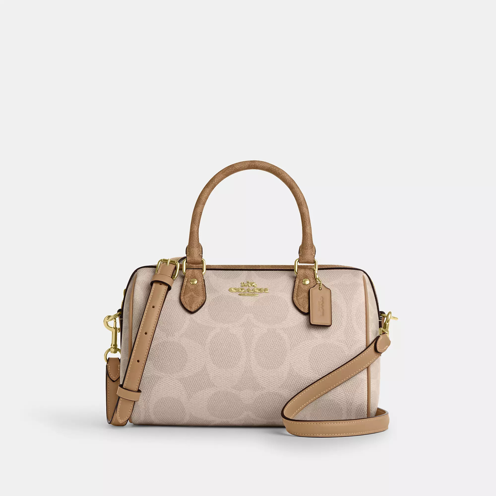 Coach Outlet Rowan Satchel Bag In Blocked Signature Canvas | Shop Simon