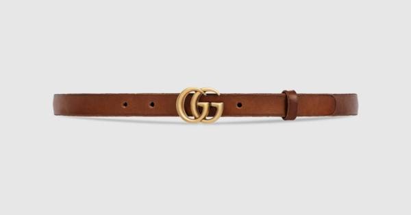 Leather belt with Double G buckle | Gucci (US)