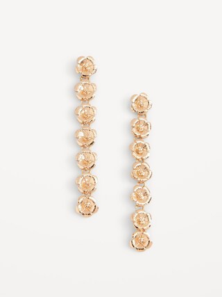 Gold-Tone Floral Drop Earrings for Women | Old Navy (US)