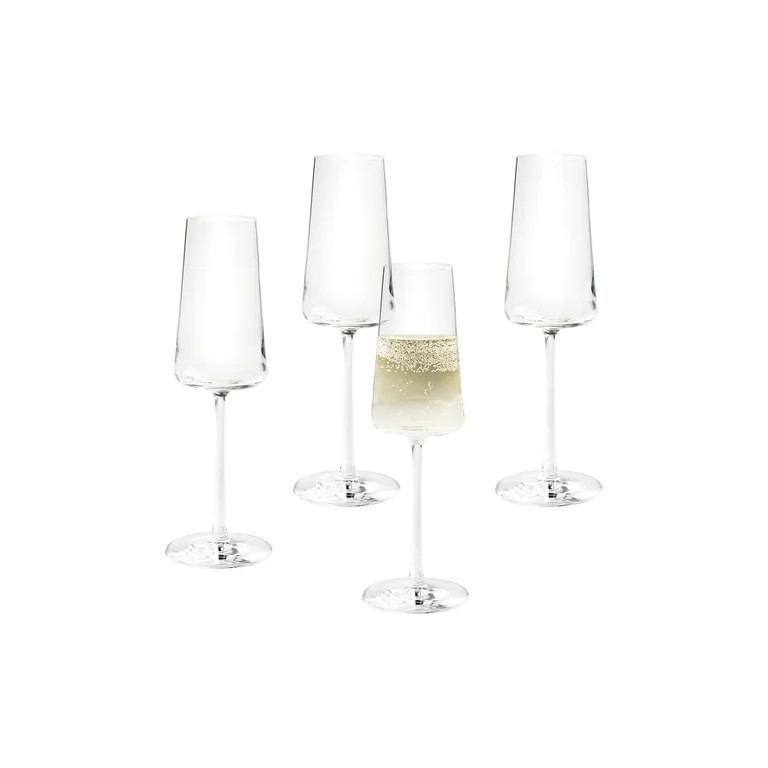 Better Homes & Gardens Clear Flared Champagne Flute 8 ounce, 4 Pack | Walmart (US)