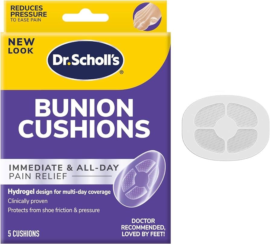 Dr. Scholl's BUNION CUSHION with Hydrogel Technology, 5ct // Cushioning Protection against Shoe P... | Amazon (US)