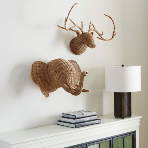 Woven Animal Head Wall Decor | Ballard Designs, Inc.