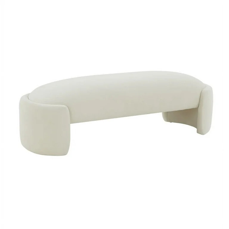 Toledo Cream Velvet Bench | Walmart (US)