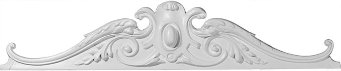 Ekena Millwork 42 3/8"W x 8 3/8"H x 2 1/2"P Kendall Center with Scrolls Onlay | Amazon (US)