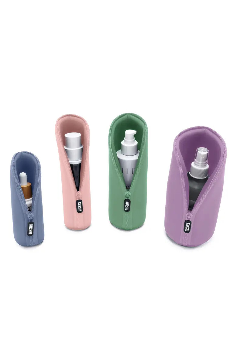 KUSSHI Set of 4 Travel Bottle Protectors | Nordstrom | Nordstrom
