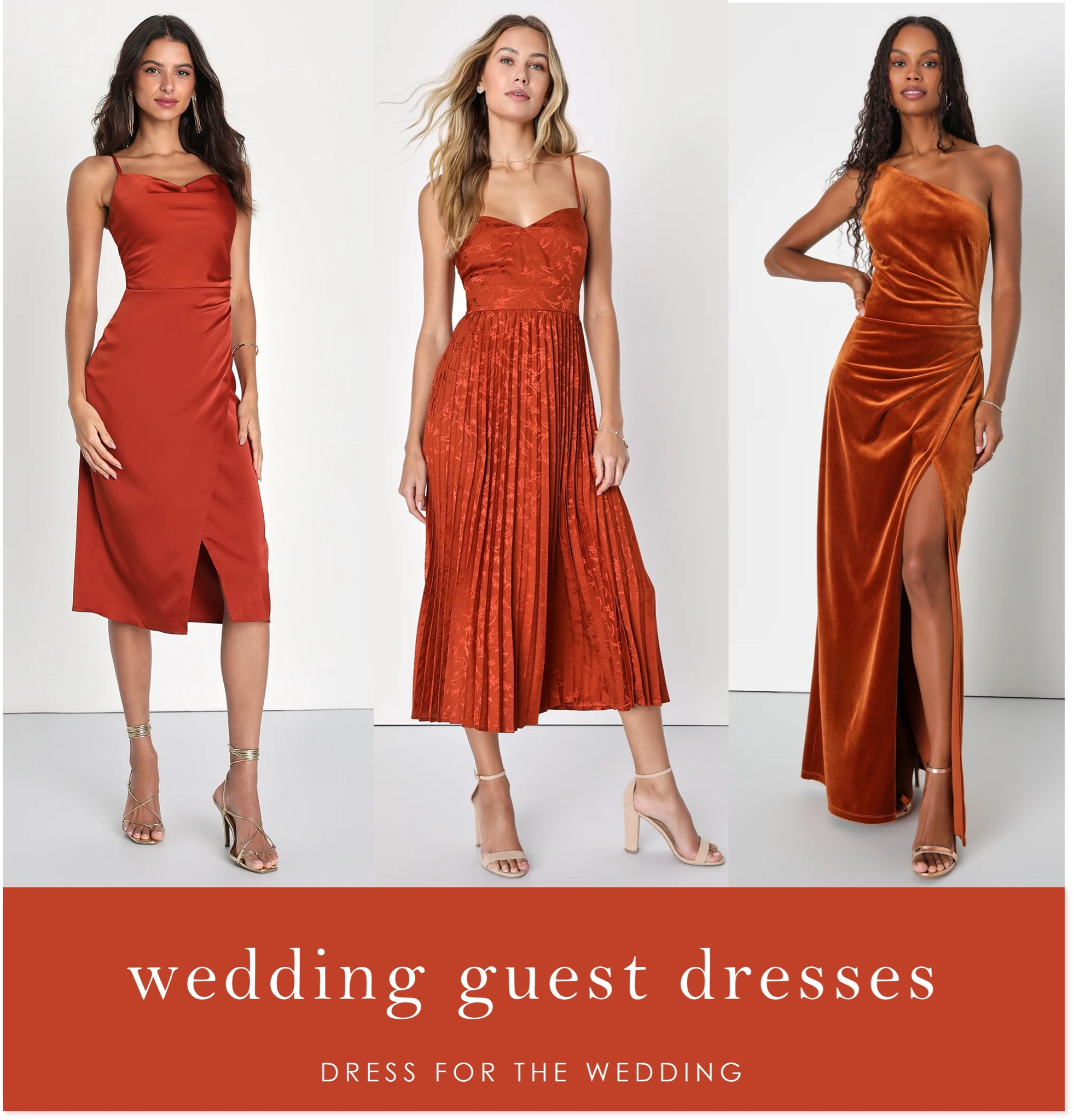 Rust Color Formal Dresses