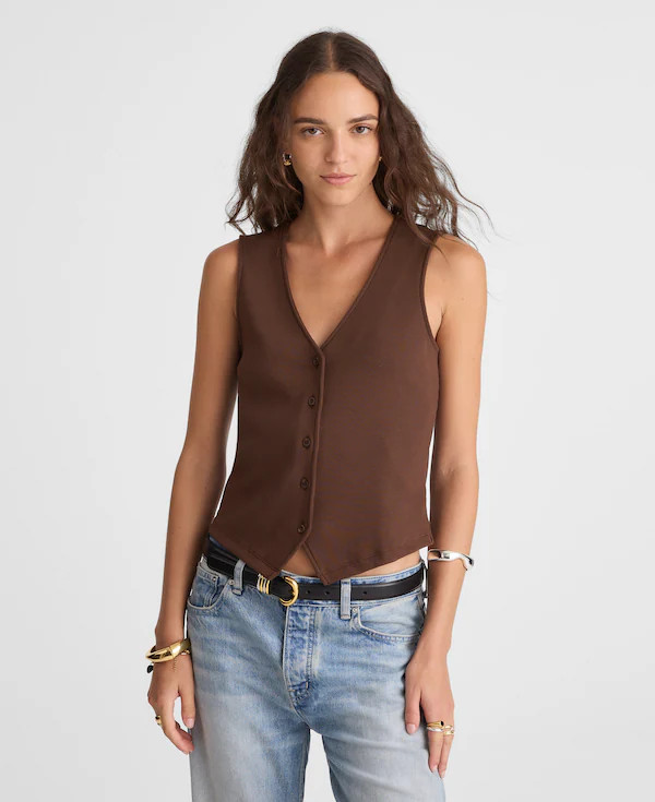 Ribbed V-Neck Vest | Madewell