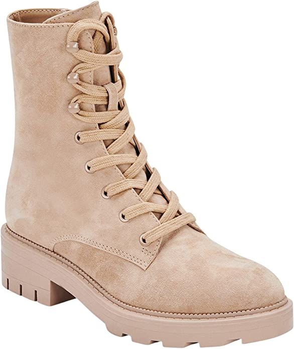 Womens Lace Up Log Sole Ankle Boots Platform Chunky Block Heel Zipper Non-Slip Combat Comfortable... | Amazon (US)