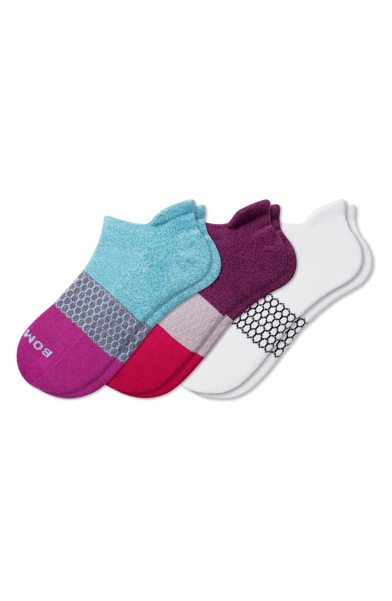 Bombas Assorted 3-Pack Tri-Block Ankle Socks | Nordstrom | Nordstrom