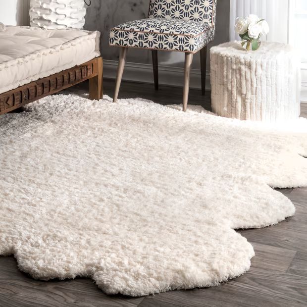 Natural Octo Pelt 6' x 7' Area Rug | Rugs USA