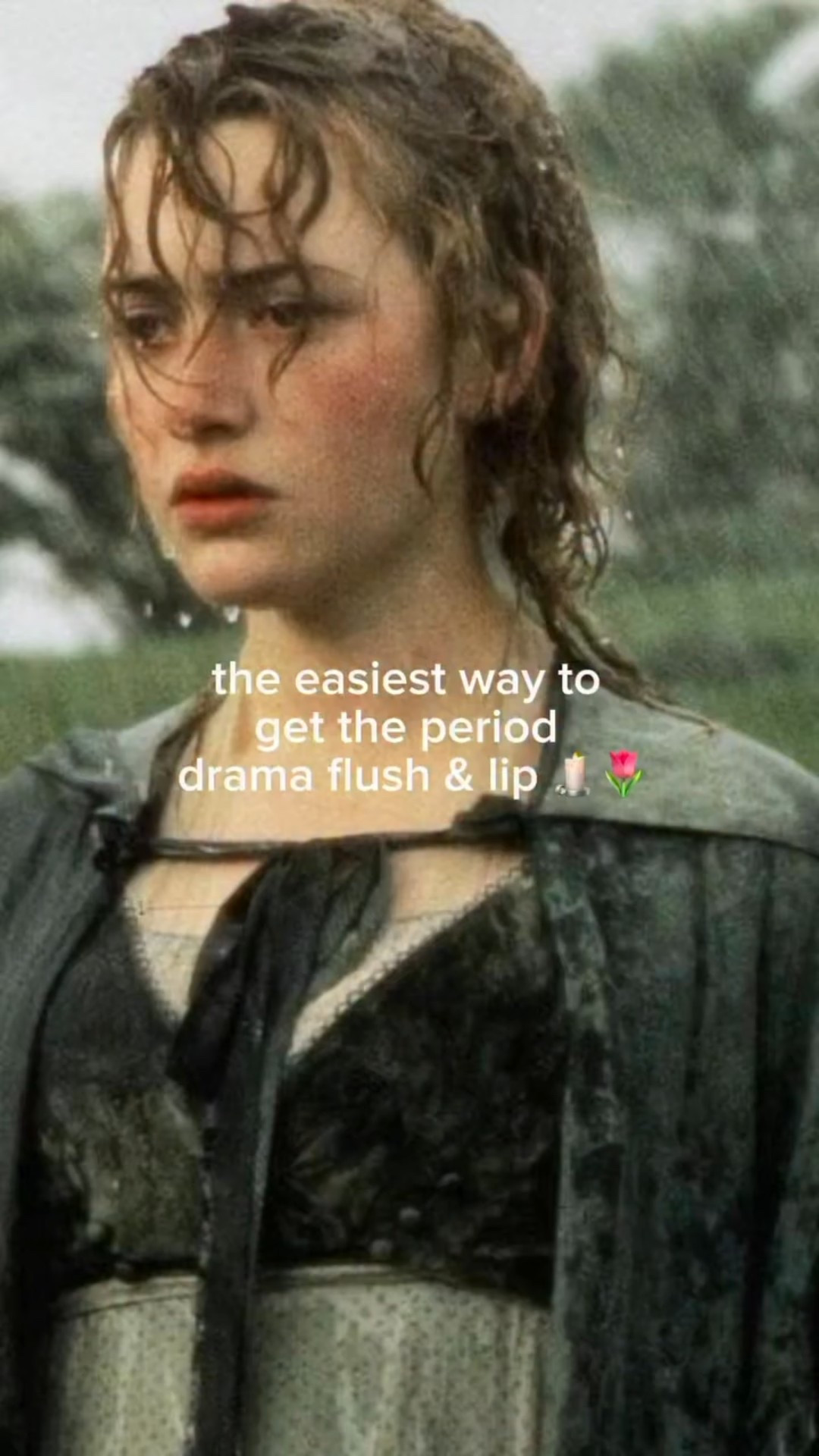easiest way to achieve the period drama flush & lip 🌷🕯️@jonesroadbeauty miracle balm in dusty rose is the perfect for the period drama flush & lip #prideandprejudice #bridgerton #bridgertonmakeup #perioddrama #periodpiece #nomakeupmakeup
