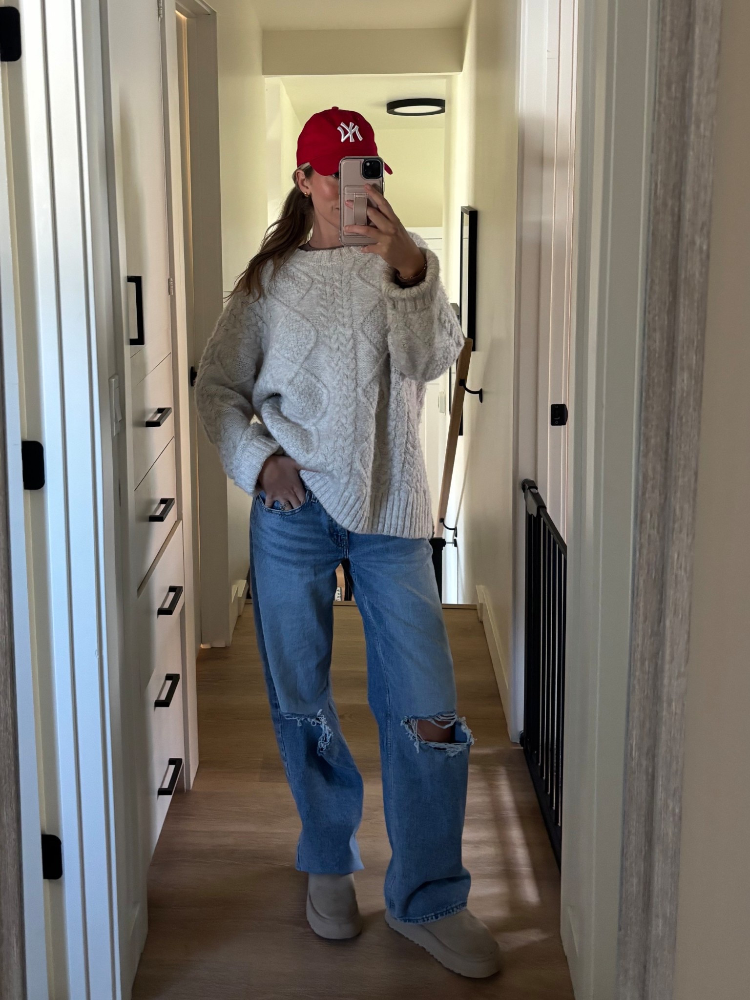 Comfort & warmth for chasing after my toddler :) exact sweater was made by an Etsy designer that no longer makes them but linked similars! 
Jeans - wearing a 27 
Shoes - TTS 
long sleeve skims dupe - small 

#LTKStyleTip #LTKSeasonal #LTKFindsUnder50