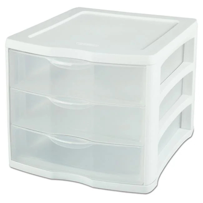 Sterilite 3 Drawer Unit Plastic, White | Walmart (US)