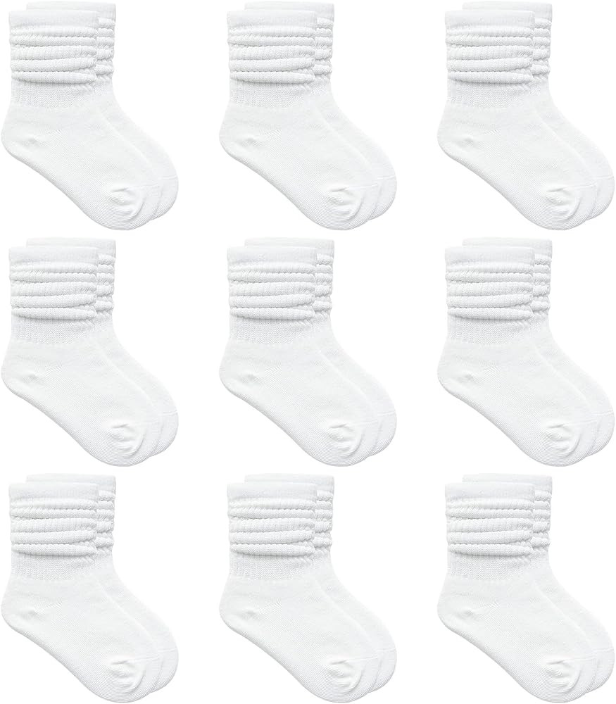 MINI PANDA Little Girl Socks,Socks for Girls 4-6 Years 6-8 Years,Toddler Socks Girls 2t-3t,Long C... | Amazon (US)