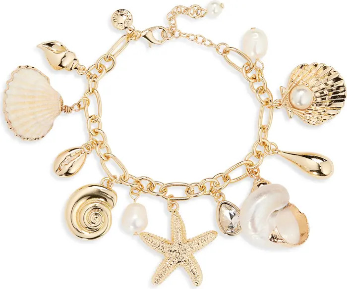 BaubleBar Linda Shell Charm Bracelet | Nordstrom | Nordstrom