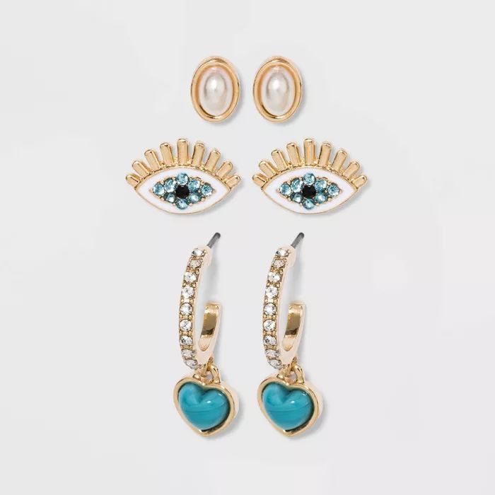 SUGARFIX by BaubleBar Mystical Earring Set - Turquoise | Target