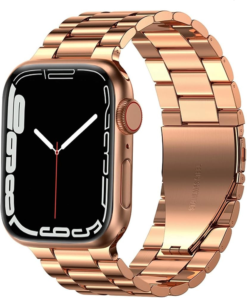 Fitlink Stainless Steel Metal Band for Apple Watch 45/44/42/41/40/38mm, Apple Watch Band Bracelet fo | Amazon (US)