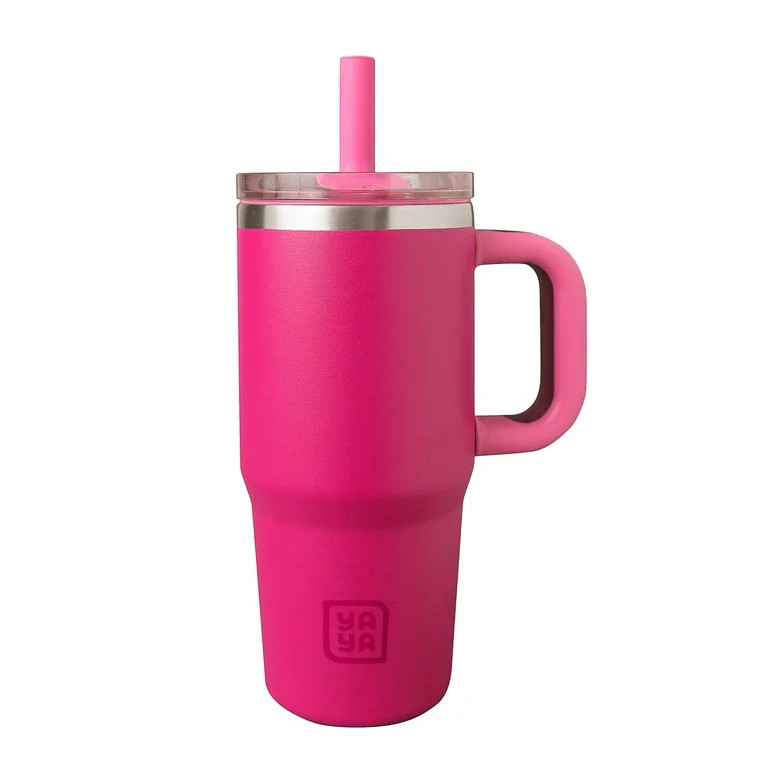 YAYA My First Travel Tumbler for Toddlers 3+ with Reusable Straw and Spill-Safe Lid, 12oz, Fuchsi... | Walmart (US)