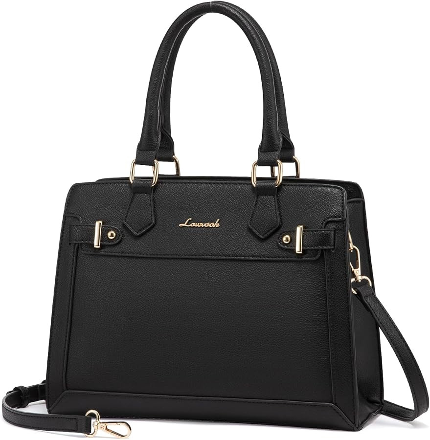 LOVEVOOK Purses and Handbags for Women, Tote Shoulder Bag Satchel Black Purse and PU Leather Top ... | Amazon (US)