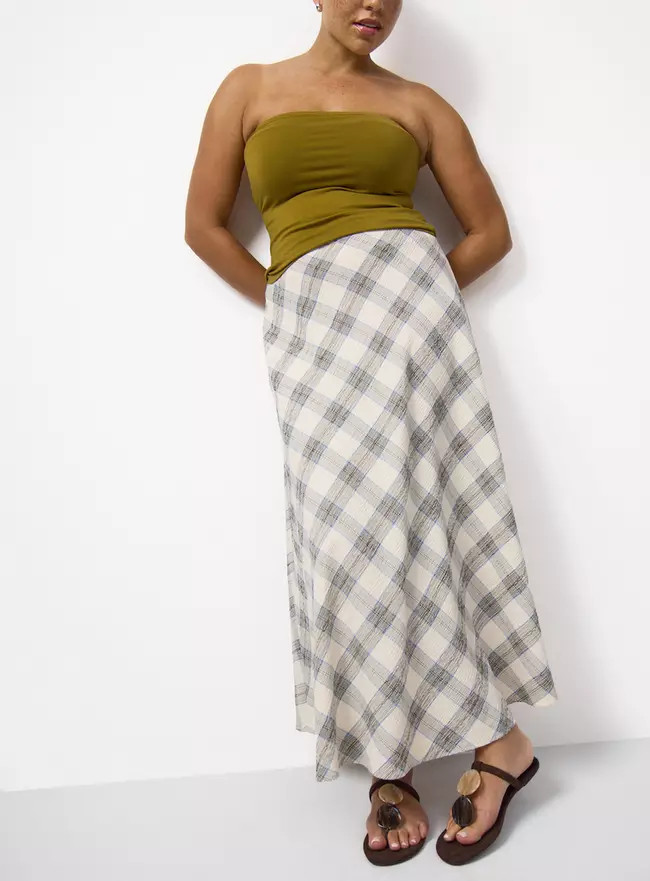 Buy White Check Print Full Co-ord Skirt 14 | Skirts | Tu | Tu Clothing