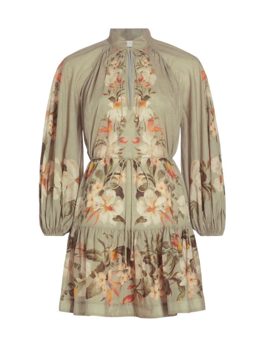 Lexi Floral Long-Sleeve Minidress | Saks Fifth Avenue