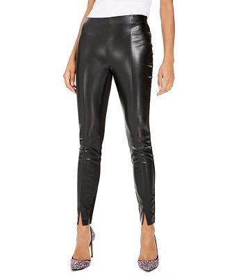 Bar III Faux-Leather Leggings, Created for Macy's & Reviews - Pants & Capris - Women - Macy's | Macys (US)