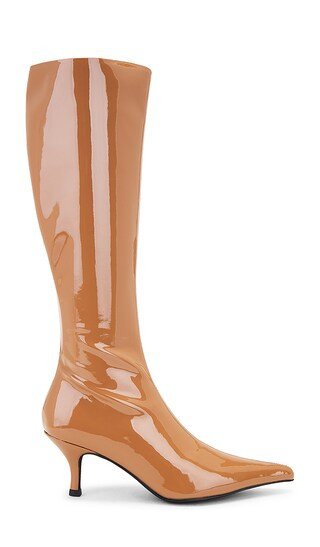 Distant-Hi Boot in Tan Patent | Revolve Clothing (Global)
