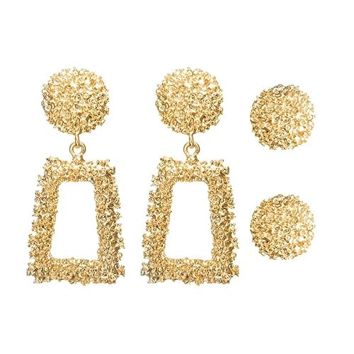 Zealmer Punk Bohemian Geometric Statement Earrings for Women | Amazon (US)