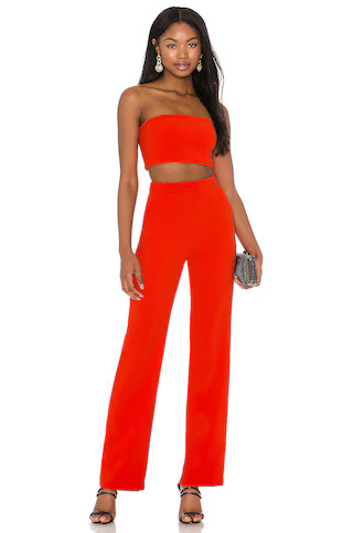 Topaz Pant in Red Orange | Red Pants Outfit Red Top Red Crop Top Red Pant Set Summer Sets | Revolve Clothing (Global)