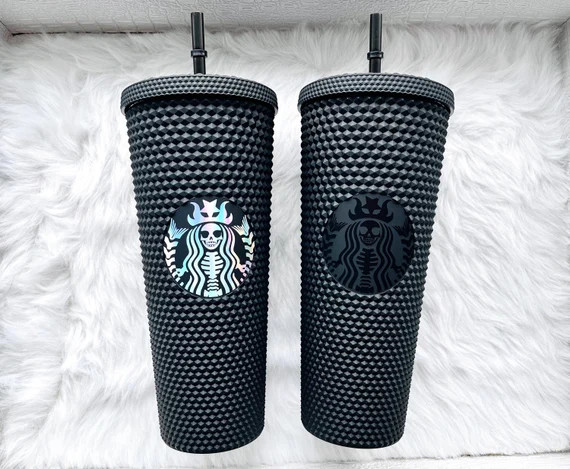 Skeleton Starbucks Inspired Tumbler  Skeleton Logo Studded - Etsy | Etsy (US)