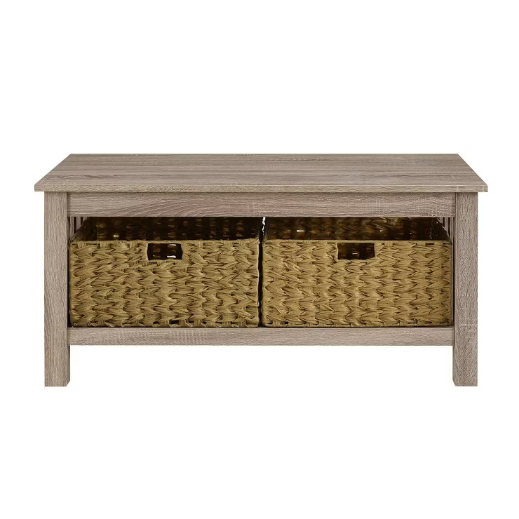 Mission Coffee Table with Woven Baskets - Saracina Home | Target