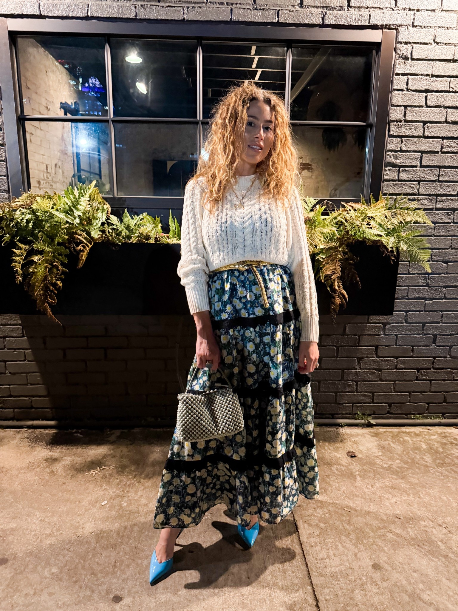 Outfit of the night. Anthropologie dress. Zara Blue sling back pumps  

#LTKSaleAlert #LTKSeasonal #LTKootd