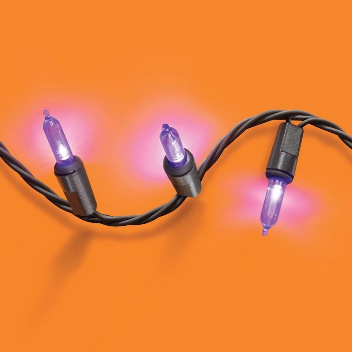 60ct Purple with Black Wire Halloween Mini LED String Lights - Hyde & EEK! Boutique™ | Target
