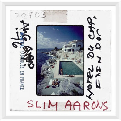 Eden-Roc Pool - Slide by Slim Aarons - Picture Frame Photograph on Paper | Perigold