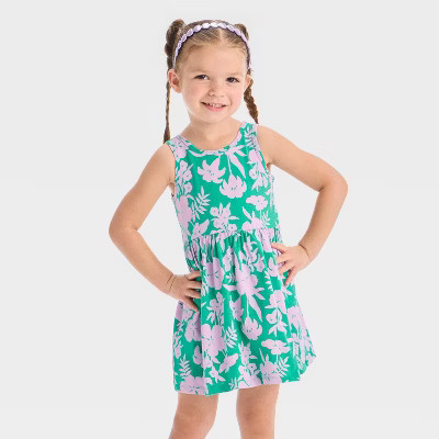 Toddler Girls' Tropical Ice Cream and Candies Tank Dress - Cat & Jack™ Green 3T | Target