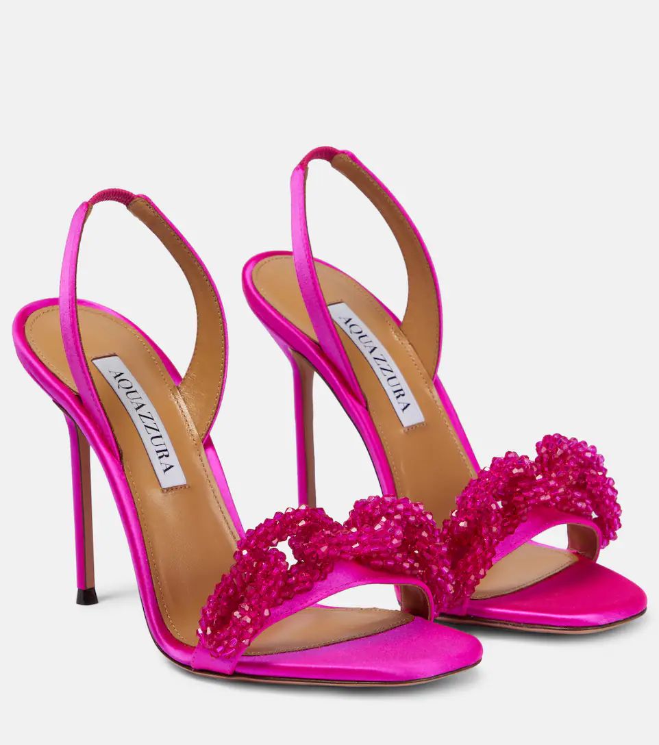 Chain of Love embellished satin sandals | Mytheresa (US/CA)