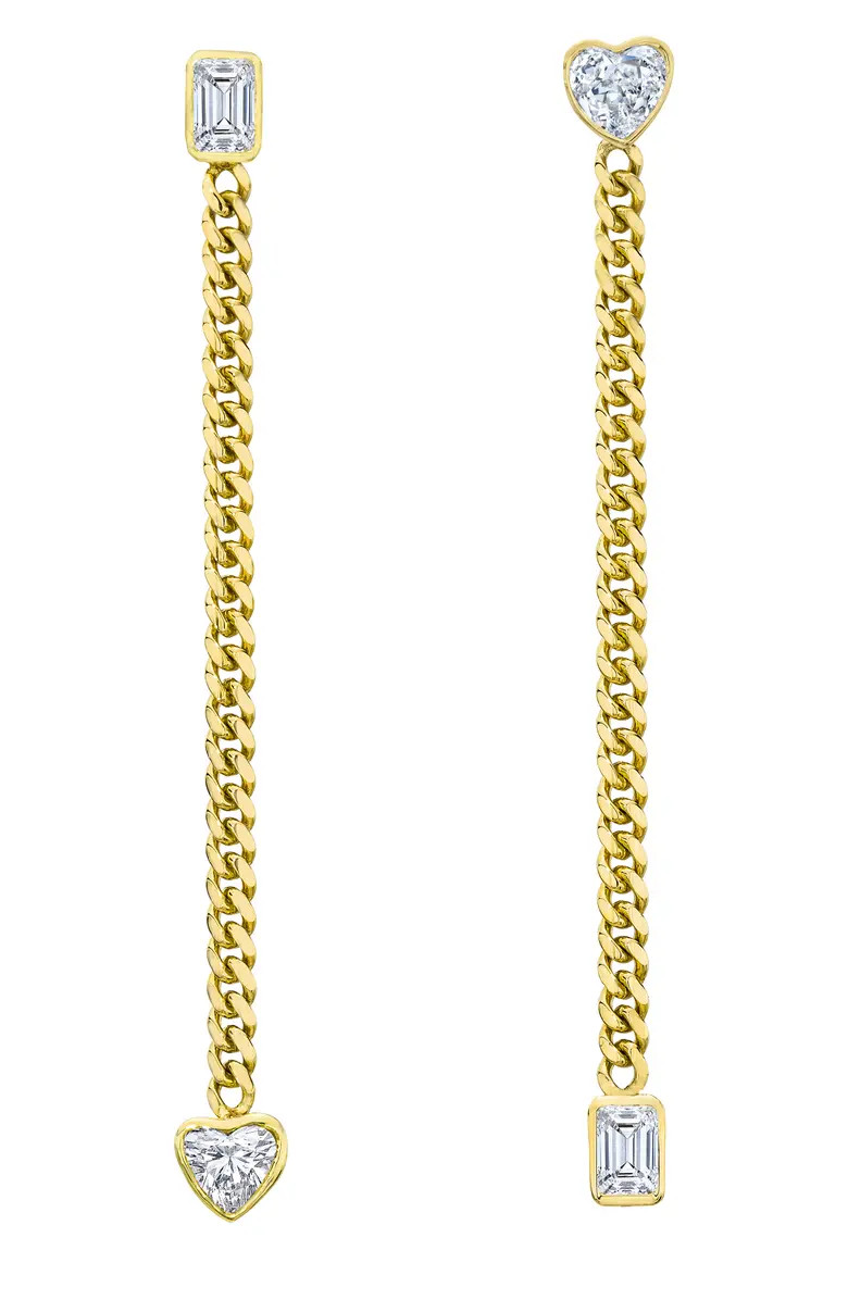 Icon Fancy Chain Diamond Mismatched Earrings | Nordstrom