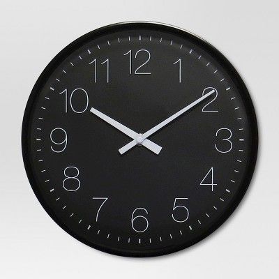 10" Round Wall Clock Black - Project 62™ | Target