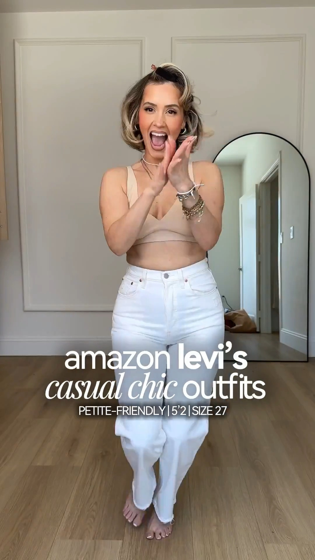 Amazon Levi’s outfits 👏🏼🙊

Wearing small in all tops! 
✔️1st jeans: rib cage straight ankle jeans size 27 | color: cloud over white | some stretch! TTS

✔️2nd jeans: 94 baggy jeans size 28 in color New Blue | no stretch size up 

✔️3rd jeans: rib cage straight ankle jeans size 27 | color: jazz pop medium indigo | some stretch size up 

✔️4th jeans: cinch waist baggy jeans size 27 in color blank impact 

✔️5th jeans: 318 shaping jeans size 27 in color tall glass of water | amazing stretch



#LTKPetite #LTKootd #LTKgrwm