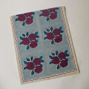 Soil to Studio Sara Block-Printed Linen Table Runner | West Elm (US)