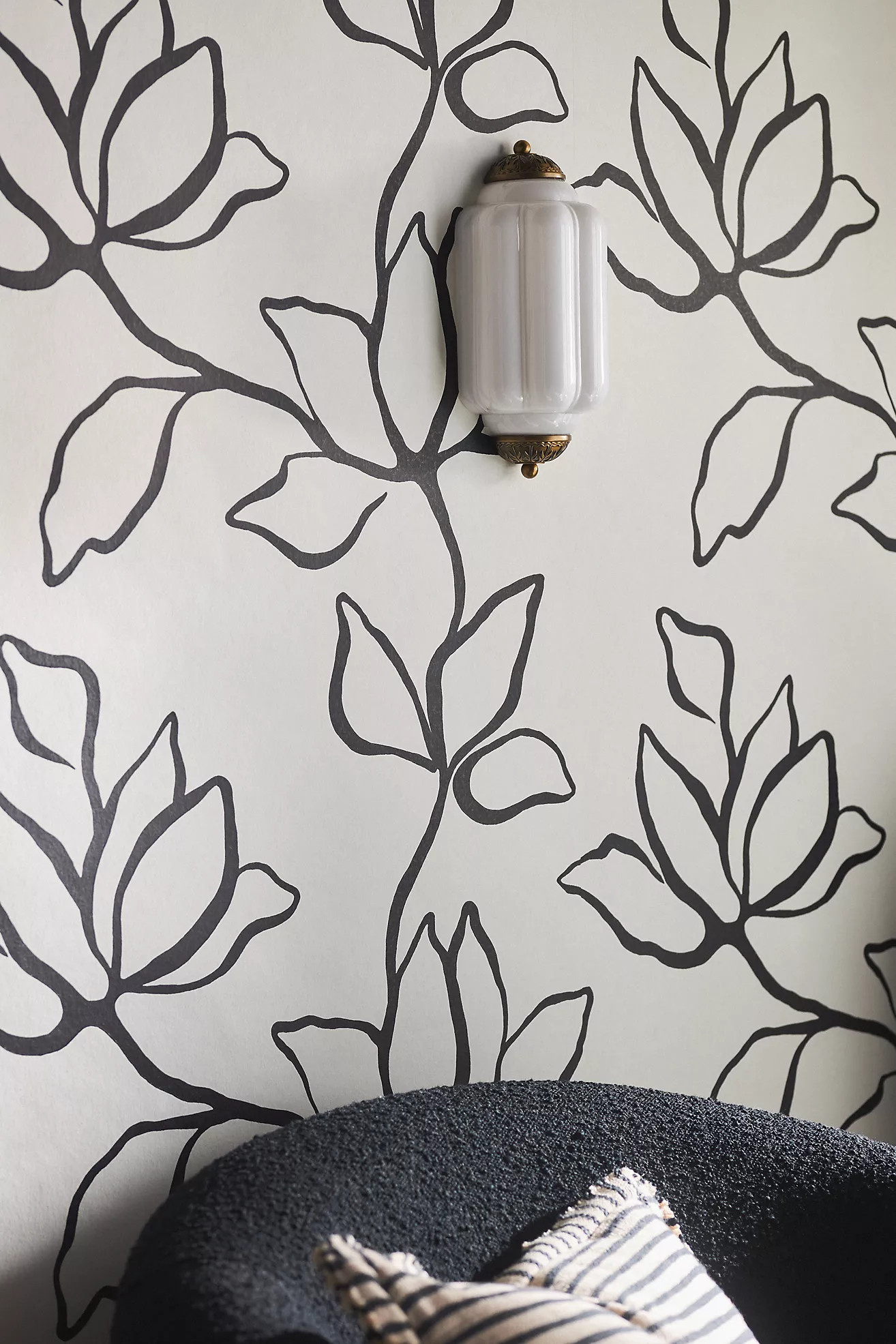 The Eloise Scallop Milk Glass Flush Sconce Wall Light | Anthropologie (US)