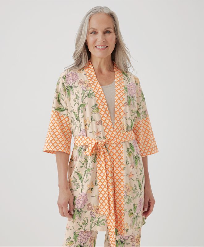 Women’s Staycation Short Robe made with Organic Cotton | Pact | Pact Apparel