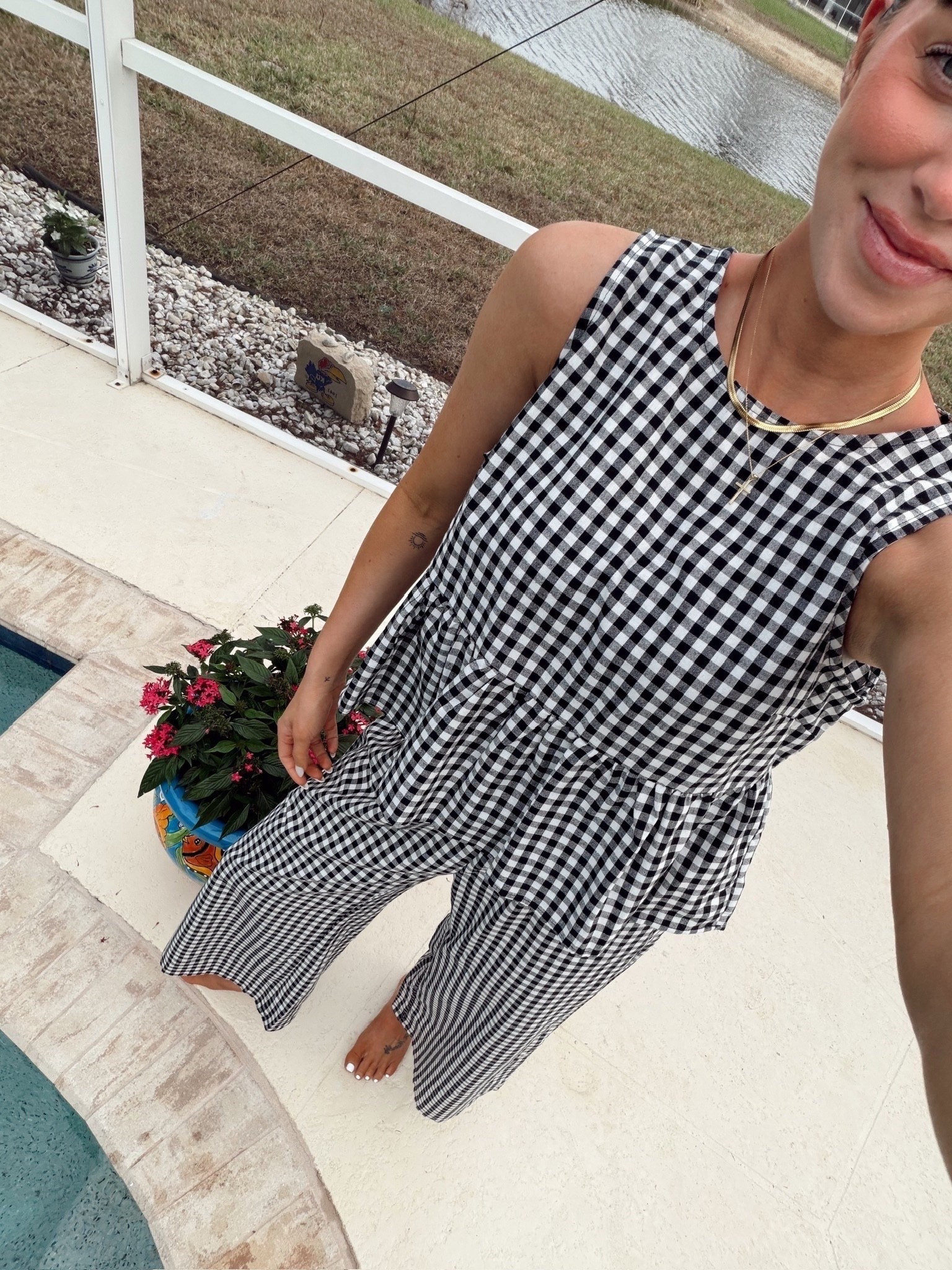 Wearing a small in this!! 

This set is too cute🫶🏼



Summer outfits, matching set, gingham, peplum, pants, seasonal, vacation outfits beach, Katy roach, livingmybeststyle

#LTKootd #LTKSeasonal
